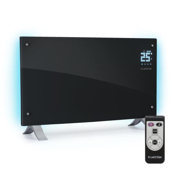 Klarstein Bornholm Curved Ambient, grzejnik konwekcyjny 1000/2000W czarny