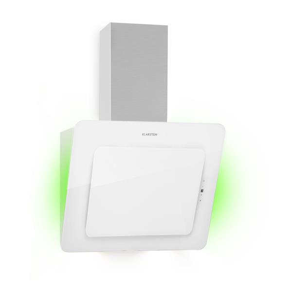 Klarstein Helena 60, okap kuchenny, wyciąg/pochłaniacz, 60 cm, 595 m³/h, wyświetlacz LED, kolor biały