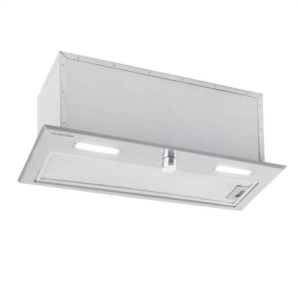 Klarstein Simplica, okap kuchenny do zabudowy, 70 cm, 400 m³/h, LED, stal szlachetna