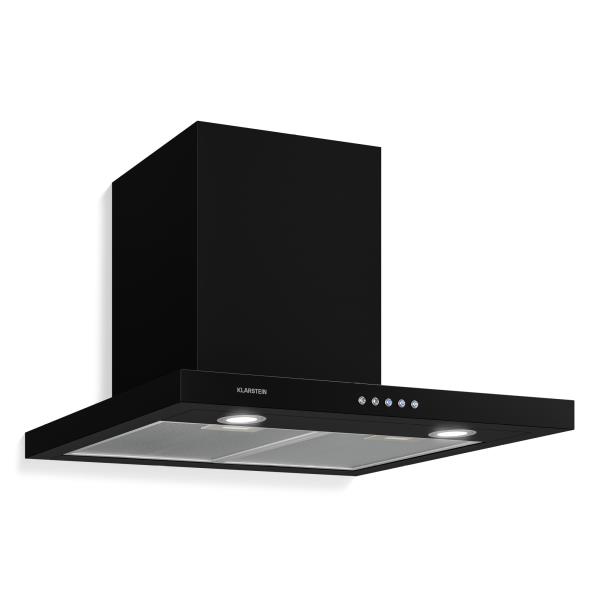 Klarstein Limelight, okap kuchenny przyścienny, 60 cm, 600 m³/h, kolor czarny