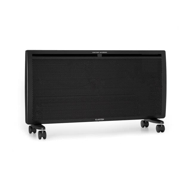 Klarstein Hot Spot Slimcurve Double Wave, 2 w 1 grzejnik, 2000 W, timer tygodniowy, czarny