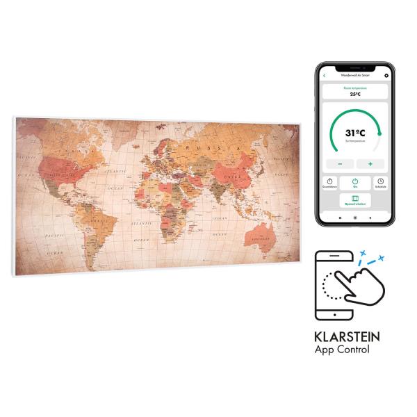 Klarstein Wonderwall Air Art Smart, panel grzewczy na podczerwień, grzejnik, 120 x 60 cm, 700 W, aplikacja