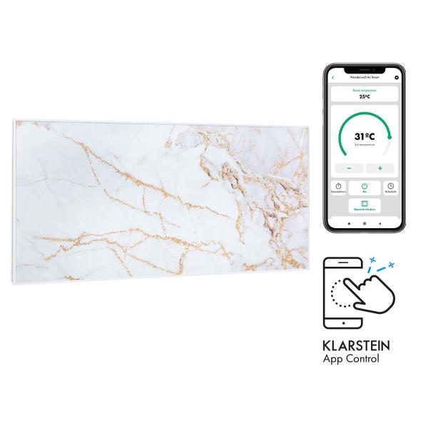 Klarstein Wonderwall Air Art Smart, panel grzewczy na podczerwień, grzejnik, 120 x 60 cm, 700 W, aplikacja