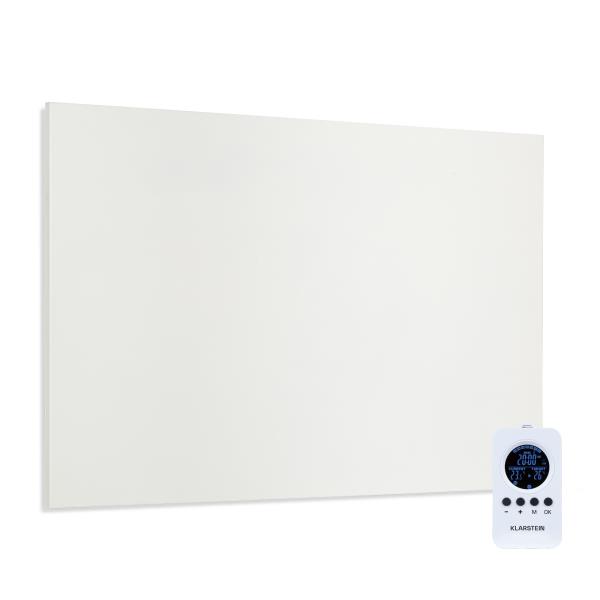 Klarstein Wonderwall Air Infinite, panel grzewczy na podczerwień, grzejnik, 90 x 60 cm, 580 W, montaż na ścianie, pilot, biały