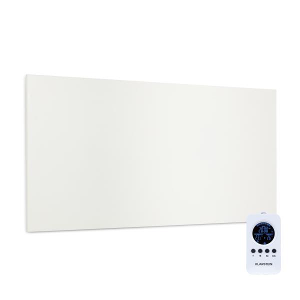 Klarstein Wonderwall Air Infinite, panel grzewczy na podczerwień, grzejnik, 120 x 60 cm, 720 W, montaż na ścianie, pilot, biały
