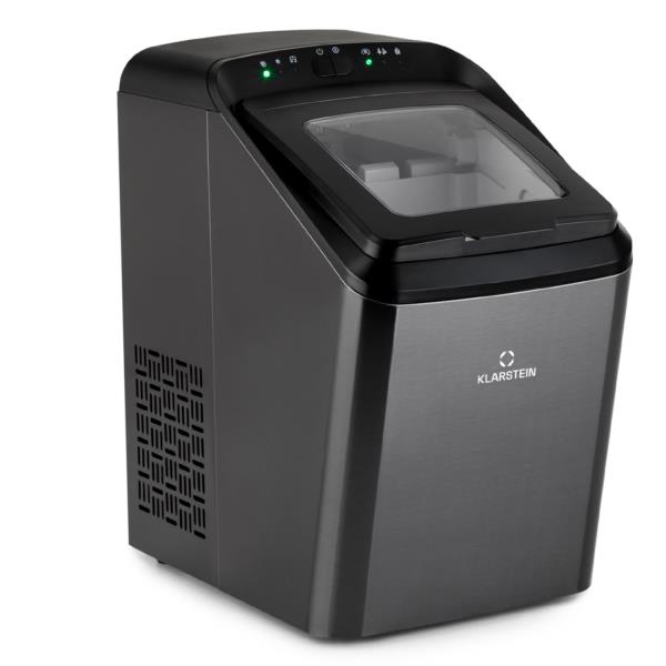 Klarstein Partytime, kostkarka do lodu, przezroczysty lód, 15kg/24h, stal nierdzewna