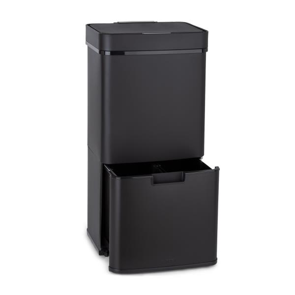 Klarstein Royal Trash Matte Black, kosz na śmieci z czujnikiem, 72 l, stal szlachetna, matowoczarny