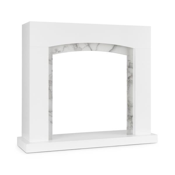 Klarstein Studio Frame II, osłona kominka, MDF, marmurowa dekoracja