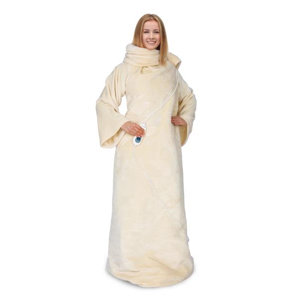 Klarstein Slanket, koc elektryczny z rękawami, 120 W, 155 x 180 cm, miękki polar