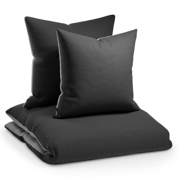 Sleepwise Soft Wonder-Edition, pościel, 200 x 200 cm, ciemnoszara/jasnoszara