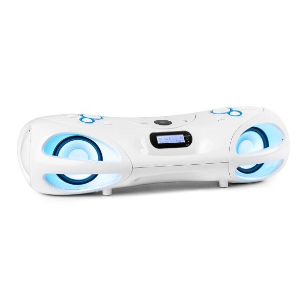 Auna Spacewoofer DAB, boombox, odtwarzacz CD, DAB+, FM, Bluetooth, pilot zdalnego sterowania, LED