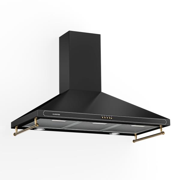 Klarstein Victoria 90, okap kuchenny przyścienny, w stylu retro, 90 cm, 644,5 m³/h, 2 lampki LED