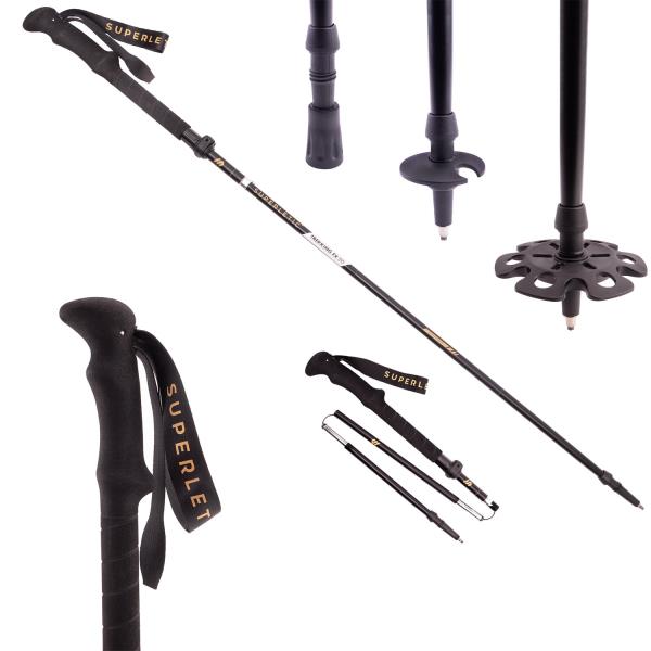 KLARFIT Irun Tx Essential, kijki do Nordic Walking, aluminium, składane, 100–130 cm