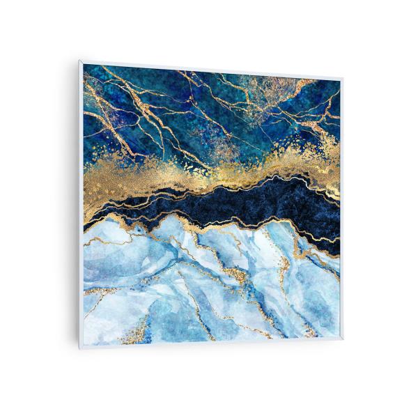 Klarstein Wonderwall Air Art Smart, panel grzewczy na podczerwień, grzejnik, 60 x 60 cm, 350 W, niebieski marmur