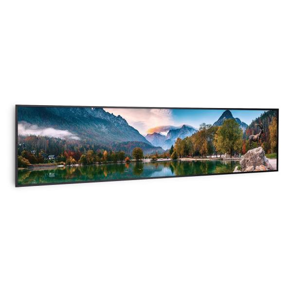 Klarstein Wonderwall Air Art Smart, panel grzewczy na podczerwień, grzejnik, 120 x 30 cm, 350 W, morze