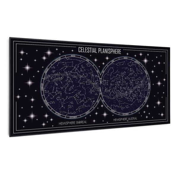 Klarstein Wonderwall Air Art Smart, panel grzewczy na podczerwień, grzejnik, 120 x 60 cm, 700 W, mapa nieba