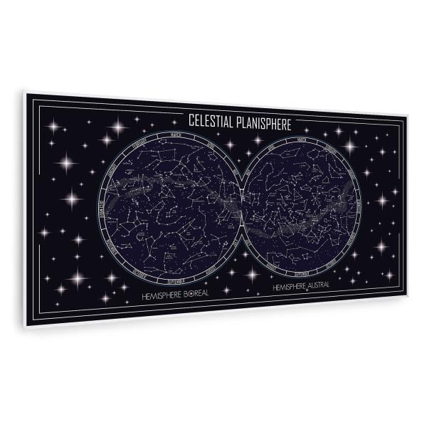 Klarstein Wonderwall Air Art Smart, panel grzewczy na podczerwień, grzejnik, 120 x 60 cm, 700 W, mapa