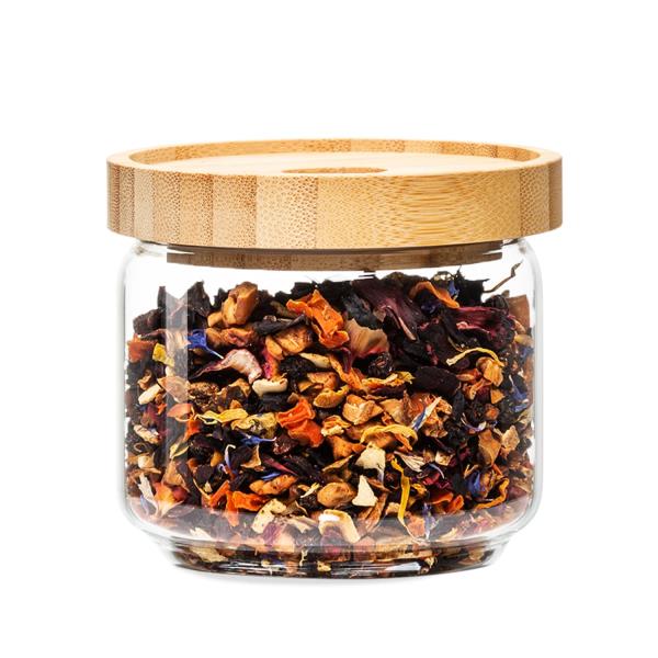 Klarstein Szklany pojemnik z bambusową pokrywką, 300 ml, możliwość postawienia jeden na drugim, szczelny