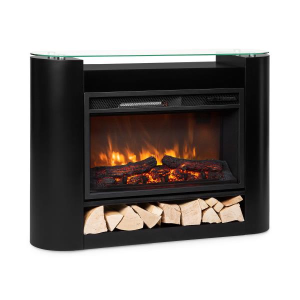Klarstein Studio 10 Arc, kominek elektryczny, 1800 W, płomienie LED, wentylator, pilot
