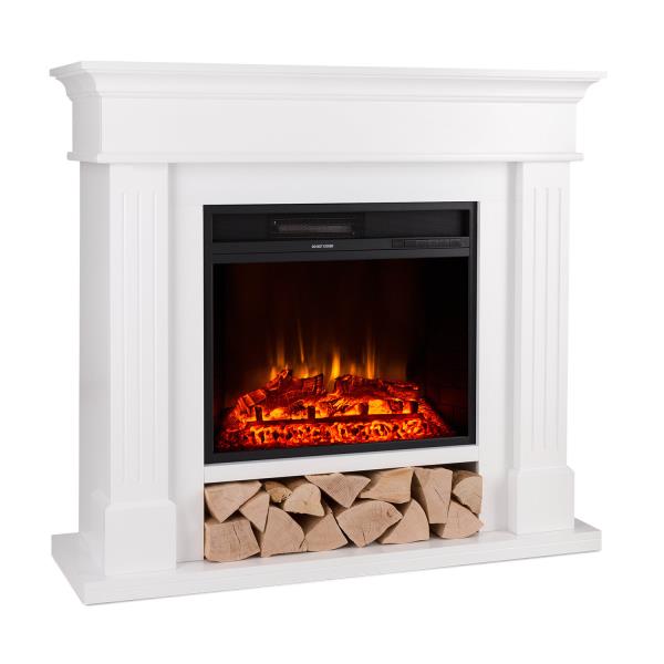 Klarstein Las Pilas, kominek elektryczny z wentylatorem, 900/1800 W, timer tygodniowy, pilot