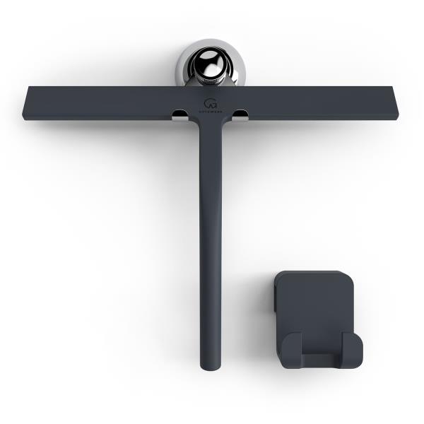 Gütewerk by blumfeldt Blaze, ściągaczka do kabiny prysznicowej, 28 cm, silikon, stal nierdzewna, nowoczesny design