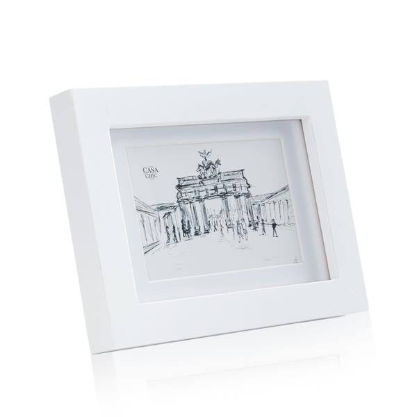 Casa Chic Everton, ramka na zdjęcia, prostokątna, 14 x 9 cm, passe-partout, szkło