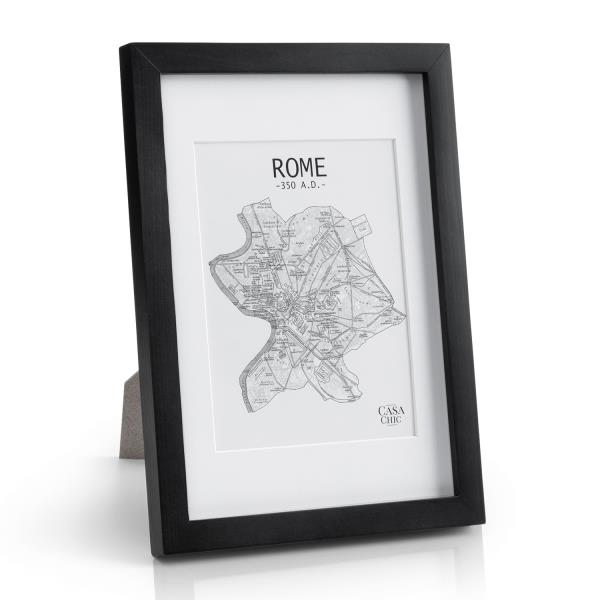 Casa Chic Brighton, ramka na zdjęcia, A4, passe-partout, szkło, naturalne drewno