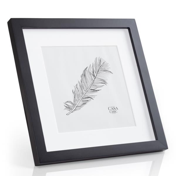 Casa Chic Cannon, ramka na zdjęcia, kwadratowa, zdjęcia 24,4 x 24,4 cm, passe-partout, naturalne drewno