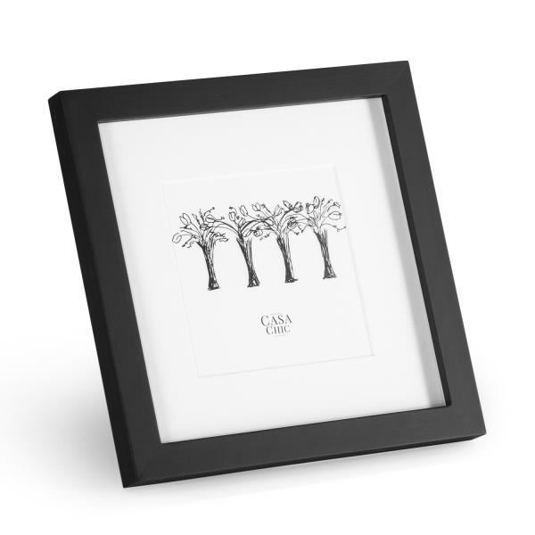 Casa Chic Cannon, ramka na zdjęcia, kwadratowa, zdjęcia 20 x 20 cm, passe-partout, naturalne drewno