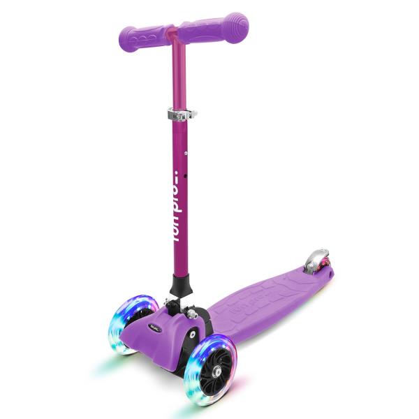 Fun pro ONE Deluxe, hulajnoga dla dzieci, 3-6 lat, kółka LED, maks. 50 kg, składana, regulowana wysokość