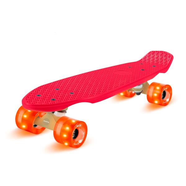 Fun pro Mini Cruiser, deskorolka, fiszka, tworzywo sztuczne PP, maks. 100 kg, świecące kółka PU, twardość: 88A