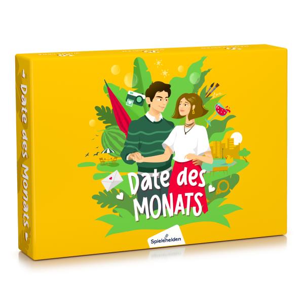 Spielehelden Date des Monats/Randka miesiąca, gra karciana dla par, pomysły na romantyczne randki, język niemiecki