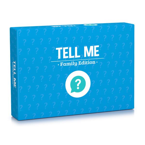 Spielehelden Tell me... Family Edition/Powiedz... rodzina, gra towarzyska, 100+ pytań, liczba graczy: 2+, wiek: od 8 lat, język angielski