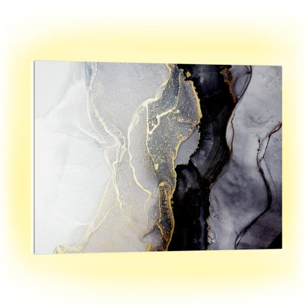 Klarstein Mojave 750 Smart, panel grzewczy na podczerwień 2 w 1, grzejnik, 85 x 60 cm, 750 W, podświetlenie RGB