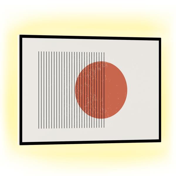 Klarstein Mojave 750 Smart, panel grzewczy na podczerwień 2 w 1, grzejnik, 85 x 60 cm, 750 W, podświetlenie RGB