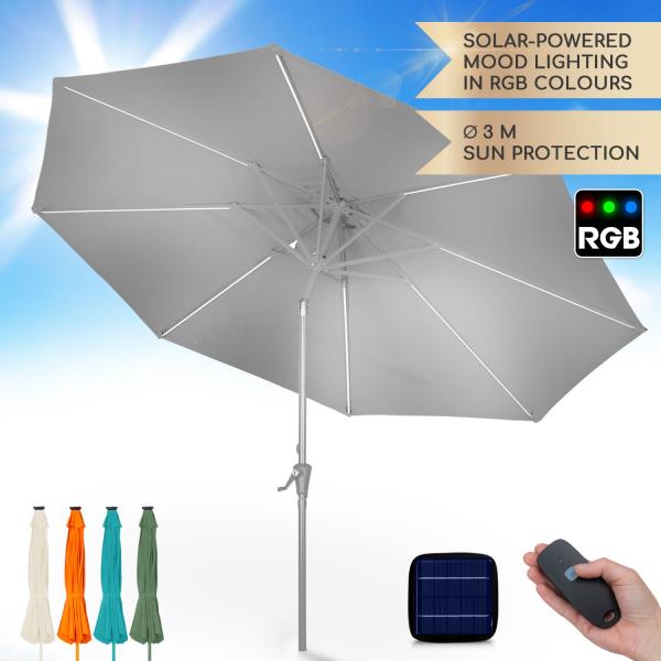 Blumfeldt Calais, parasol ogrodowy, LED, aluminium, poszycie z poliestru, UPF 54