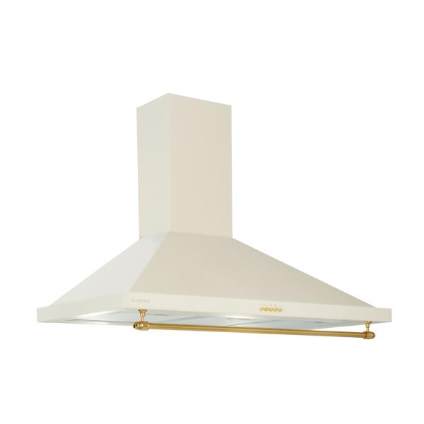 Klarstein Montblanc 90, okap kuchenny, 90 cm, 610 m³/h, 165 W, 2 x 1,5 W, LED, reling