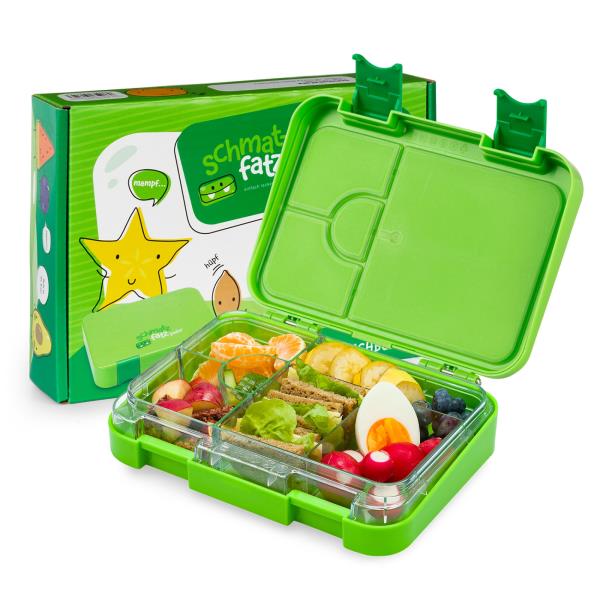 Klarstein Schmatzfatz junior, śniadaniówka, pudełko na lunch, lunch box, 6 komór, 21,3 x 15 x 4,5 cm, bez BPA
