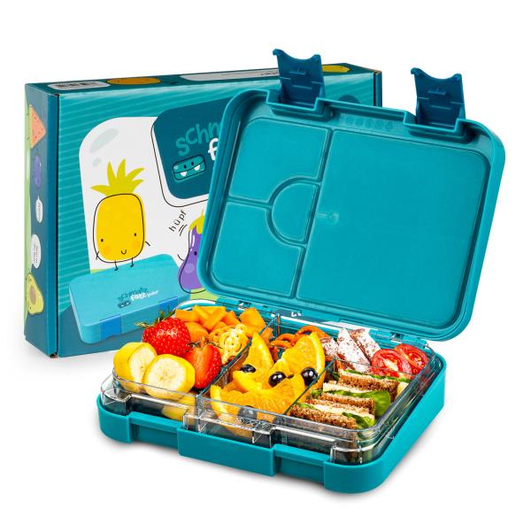 Klarstein Schmatzfatz junior, śniadaniówka, pudełko na lunch, lunch box, 6 komór, 21,3 x 15 x 4,5 cm, bez BPA