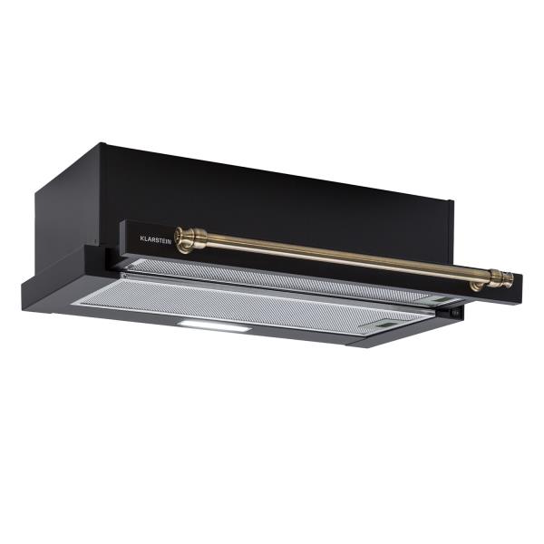 Klarstein Vilhelmine 60 Retro, okap płaski, EEK B, Przepływ powietrza: 332 m³/h z możliwością przedłużenia