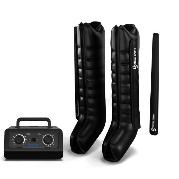 Capital Sports Hyper Cap kompresyjny masażer do nóg, 6 komór, różne stopnie kompresji (od delikatnej po intensywną) 55 dB