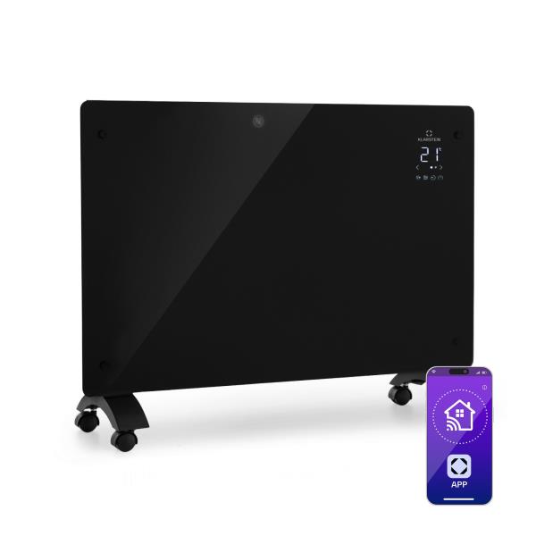 Klarstein Bansin Crystal Smart, grzejnik konwekcyjny, 1500 W, 5 - 50°C, sterowanie z aplikacji