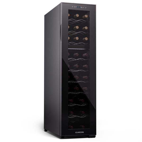 Klarstein Shiraz 27 Duo, chłodziarka do wina, 2 strefy, 83 l, 27 butelek, 5-18°C, dotykowy panel sterowania