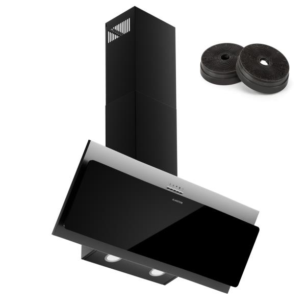 Klarstein Alessia 90, okap kuchenny, przyścienny skośny, 90 cm, 247 m³/h, sterowanie dotykowe