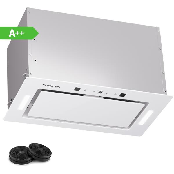 Klarstein Hektor Eco, okap kuchenny do zabudowy, 52 cm, 466 m³/h, panel dotykowy, szkło