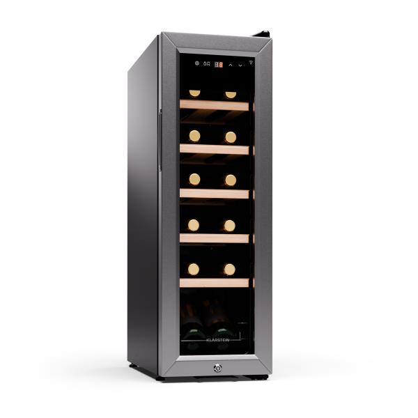 Klarstein Shiraz Premium Smart 12 Slim, chłodziarka na wino, na 12 butelek