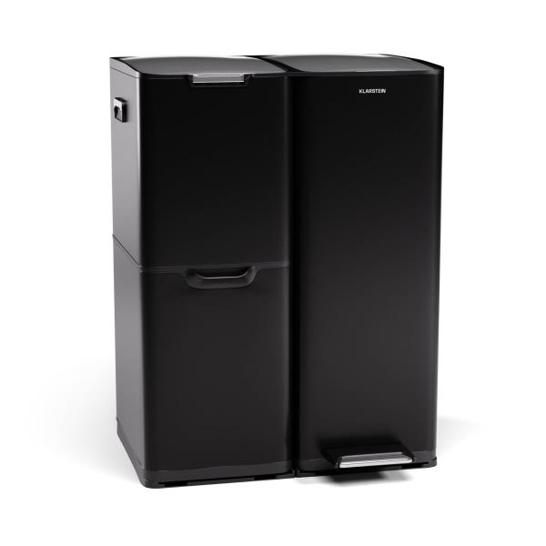 Klarstein Tiyo 3 w 1, kosz do segregacji odpadów, 60 l, wyjmowane pojemniki, wolne zamykanie