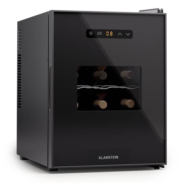 Klarstein Silent Vino 12 Uno, chłodziarka do wina, 31 l, 12 butelek, 5-18°C, dotykowy panel sterowania