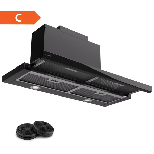 Klarstein Mariana 90 Neo, okap kuchenny teleskopowy, 491 m³/h, wyciąg/pochłaniacz, LED, klasa energetyczna C