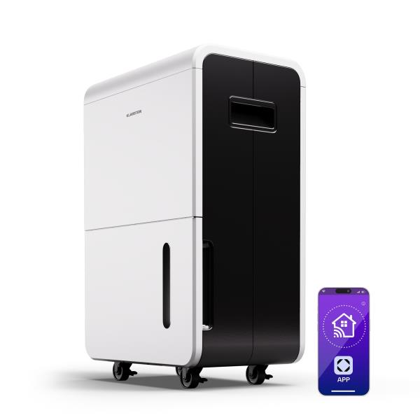 Klarstein DryFy Grand Smart 70, osuszacz powietrza, Wi-Fi, kompresja, 70 l/24 h, 60-90 m²